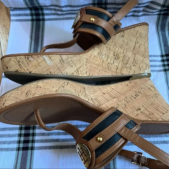 Tommy Hilfiger Wedge Sandals Size 9.5 - Picture 6 of 16